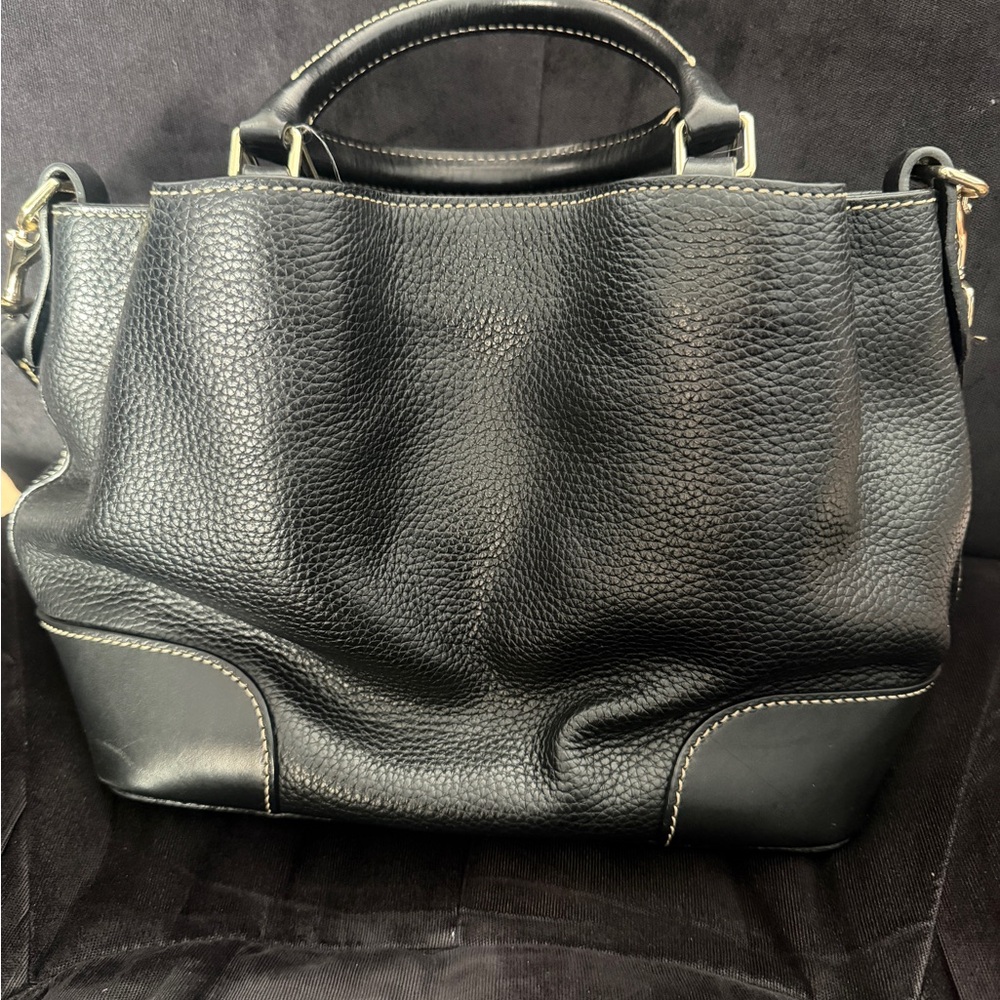 Dooney & Bourke Black Pebbled Leather Shoulder Bag - Picture 3 of 6